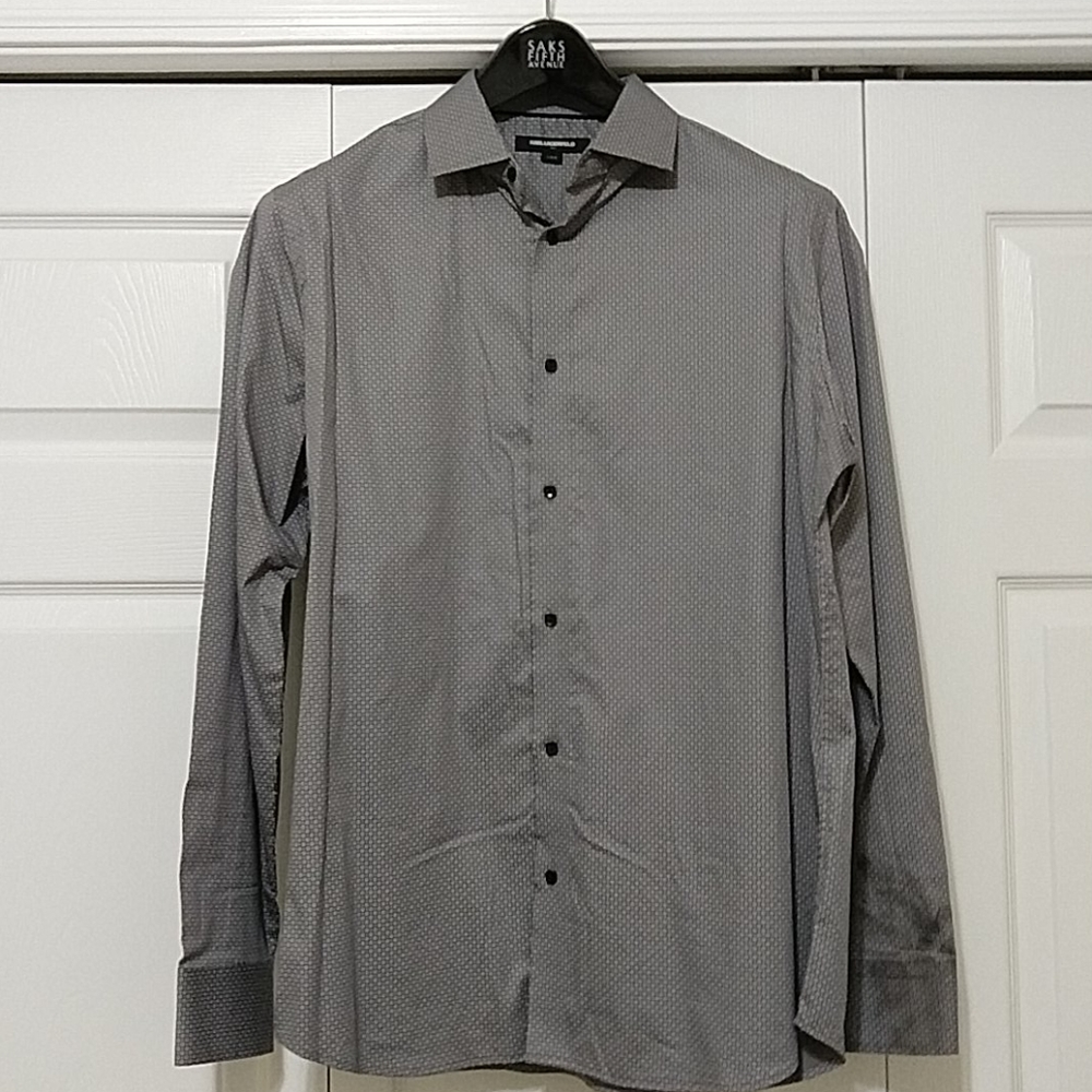 Karl Lagerfeld Paris Long Sleeve Button Down Shirt